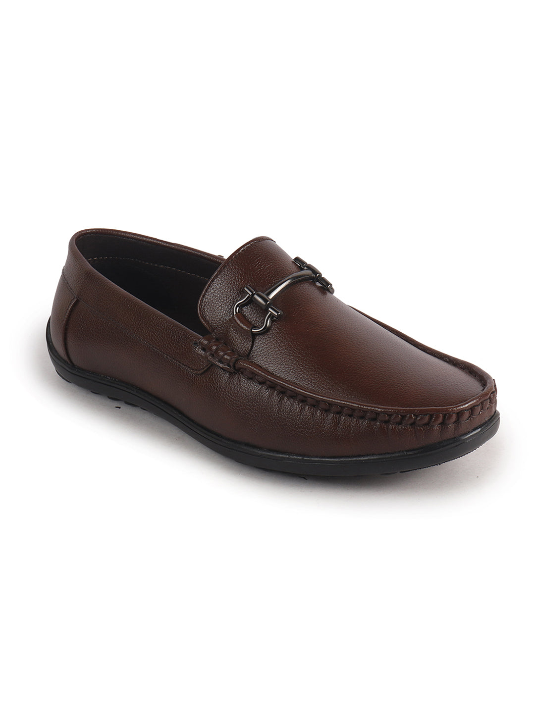 slip on formal shoes with gunmetal buckle