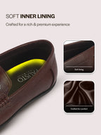 men dark textured bit loafers