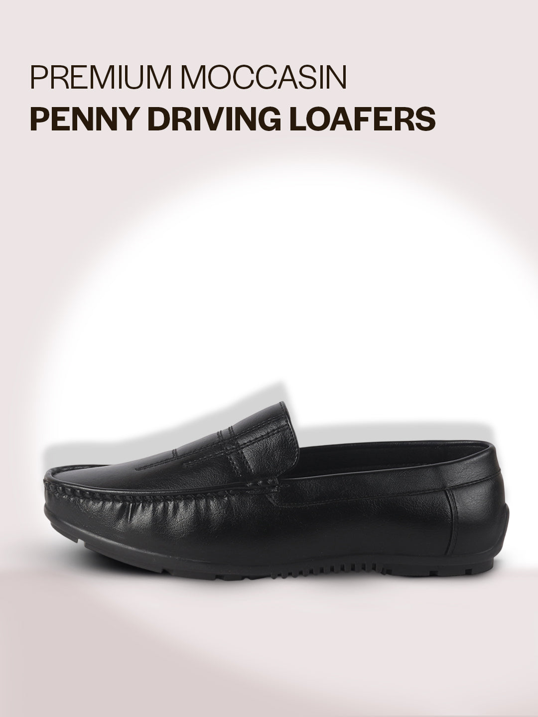 men stitched driving loafers