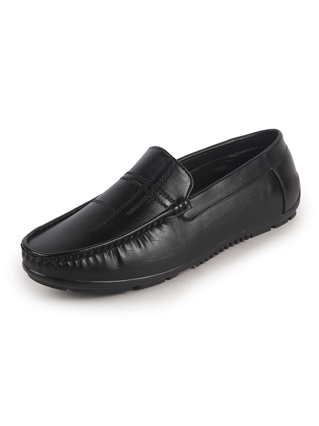 smooth leather slip on loafers men