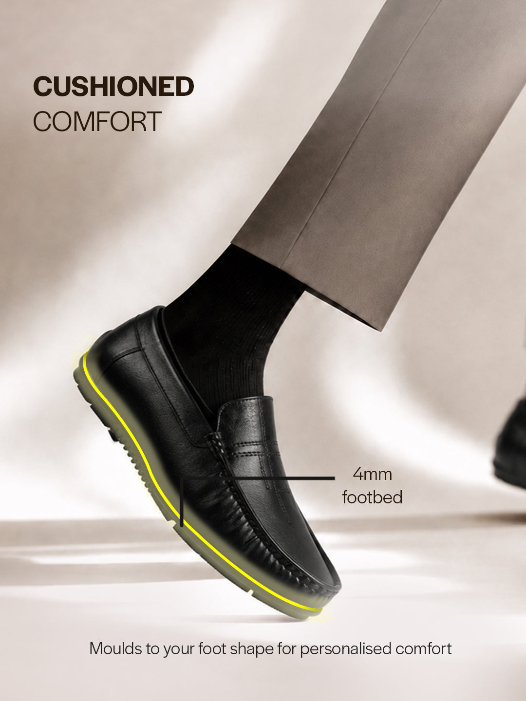 men stitched driving loafers