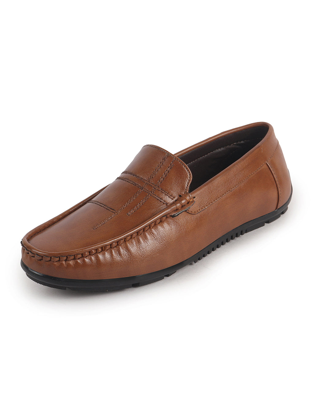 smooth leather slip on loafers men