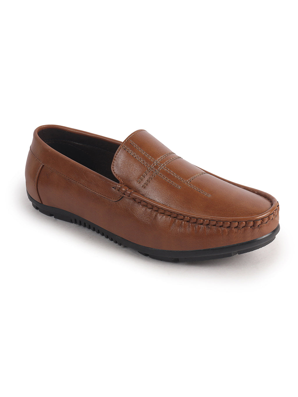 casual cross stitched moccasins men