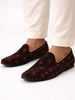 Men Brown Embroidery Sequin Ethnic Slip On Juttis and Mojaris for Wedding|Festive Party Slip-On|Traditional Sherwani Shoes