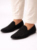 Men Black Embroidery Sequin Ethnic Slip On Juttis and Mojaris for Wedding|Traditional Sherwani Shoes|Festive Slip-On For Kurtas
