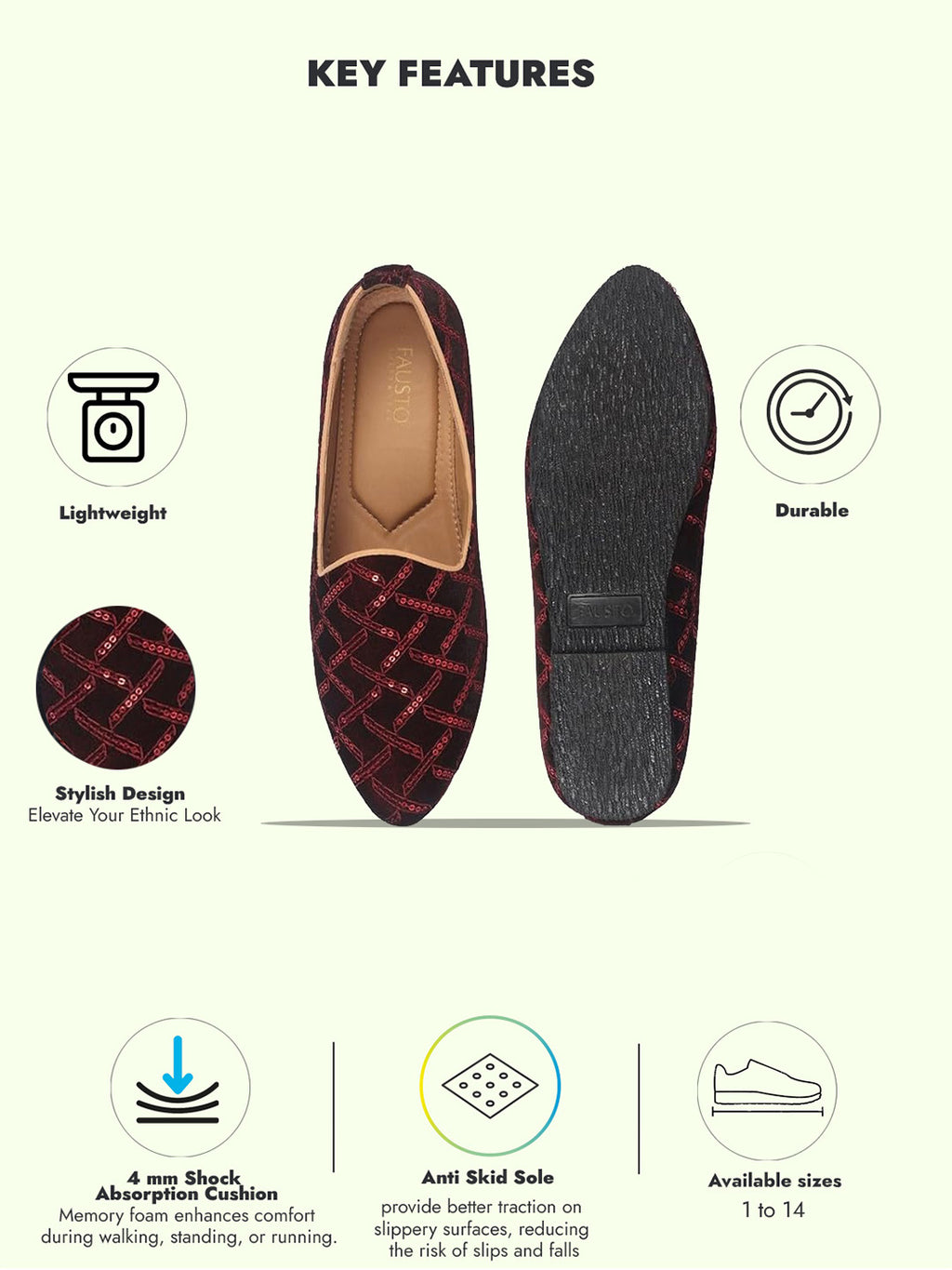 men maroon embroidery sequin ethnic slip on juttis and mojaris for wedding|traditional sherwani shoes|festive slip-on for kurtas