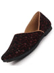 Men Maroon Embroidery Sequin Ethnic Half Cut Slip On Juttis and Mojaris for Wedding|Traditional Sherwani Shoes|Slip-On For Nehru Jackets
