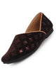 Men Brown Embroidery Sequin Ethnic Half Cut Slip On Juttis and Mojaris for Wedding|Slip-On For Nehru Jackets|Traditional Sherwani Shoes