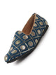 Men Blue Traditional Sequin Ethnic Slip On Juttis and Mojaris for Wedding|9 Colors|1-14UK Small Plus Sizes|Traditional Kurtas & Sherwani Shoe