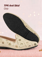 men cream traditional sequin ethnic slip on juttis and mojaris for wedding|9 colors|1-14uk small plus sizes|traditional kurtas & sherwani shoe