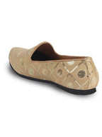 Men Golden Traditional Sequin Ethnic Slip On Juttis and Mojaris for Wedding|9 Colors|1-14UK Small Plus Sizes|Traditional Kurtas & Sherwani Shoe