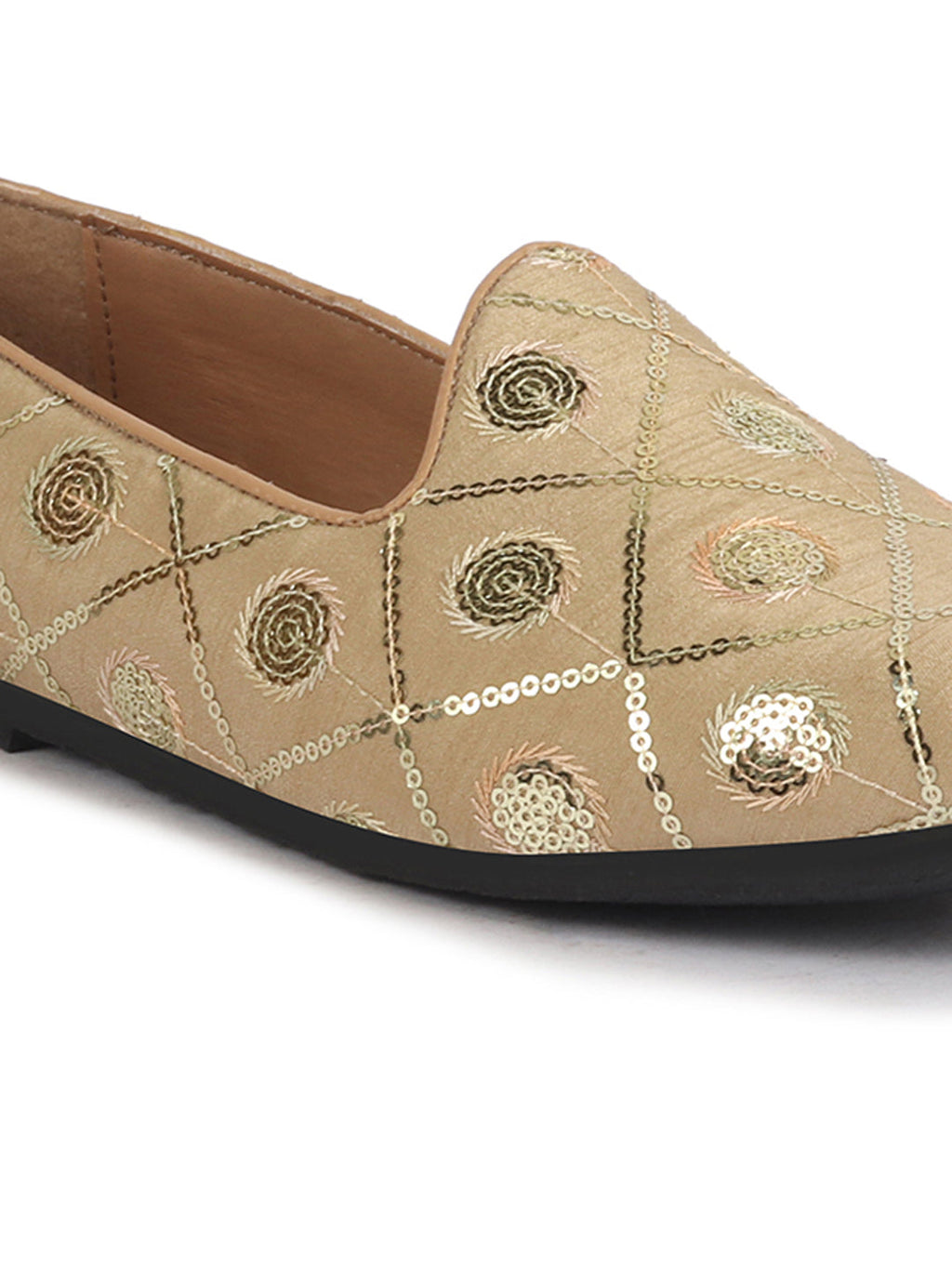 Men Golden Traditional Sequin Ethnic Slip On Juttis and Mojaris for Wedding|9 Colors|1-14UK Small Plus Sizes|Traditional Kurtas & Sherwani Shoe