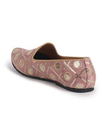 Men Pink Traditional Sequin Ethnic Slip On Juttis and Mojaris for Wedding|9 Colors|1-14UK Small Plus Sizes|Traditional Kurtas & Sherwani Shoe