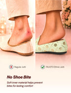 men pista green traditional sequin ethnic slip on juttis and mojaris for wedding