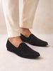 Men Black Festive Embroidered Ethnic Slip On Juttis and Mojaris for Wedding|9 Colors|1-14UK Small Plus Sizes|Traditional Kurtas & Sherwani Shoe