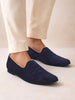 Men Blue Festive Embroidered Ethnic Slip On Juttis and Mojaris for Wedding|9 Colors|1-14UK Small Plus Sizes|Traditional Kurtas & Sherwani Shoe