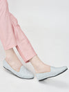 Men Steel Grey Festive Embroidered Ethnic Slip On Juttis and Mojaris for Wedding|9 Colors|1-14UK Small Plus Sizes|Traditional Kurtas & Sherwani Shoe