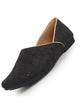 Men Black Festive Embroidered Ethnic Half Cut Slip On Juttis and Mojaris for Wedding|Traditional Kurtas & Sherwani Shoe