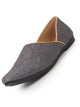 Men Navy Festive Embroidered Ethnic Half Cut Slip On Juttis and Mojaris for Wedding|Traditional Kurtas & Sherwani Shoe