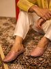 Men Pink Festive Embroidered Ethnic Half Cut Slip On Juttis and Mojaris for Wedding|Traditional Kurtas & Sherwani Shoe