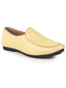 Men Yellow Embroidery Sequin Ethnic Slip On Round Toe Juttis and Mojaris for Wedding|Festive Party Slip-On|Traditional Sherwani Shoes