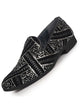 Men Black Silver Silk Zardosi Sequin Velvet Ethnic Slip On Juttis and Mojaris for Wedding|Indian Traditional Sherwani Shoes|Groom Slip On Shoes