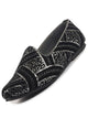 Men Black Silk Zardosi Sequin Velvet Ethnic Slip On Juttis and Mojaris for Wedding|Indian Traditional Sherwani Shoes|Groom Slip On Shoes