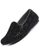 Men Black Silk Zardosi Sequin Velvet Embroidered Ethnic Slip On Juttis and Mojaris for Wedding|Indian Traditional Sherwani Shoes|Groom Slip On Shoes