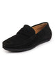 Men Black Suede Leather Side Stitched Slip On Driving Loafer|Party Loafer|Moccasin For Wedding Party