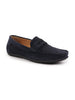 Men Blue Suede Leather Side Stitched Slip On Driving Loafer|Party Loafer|Moccasin For Wedding Party