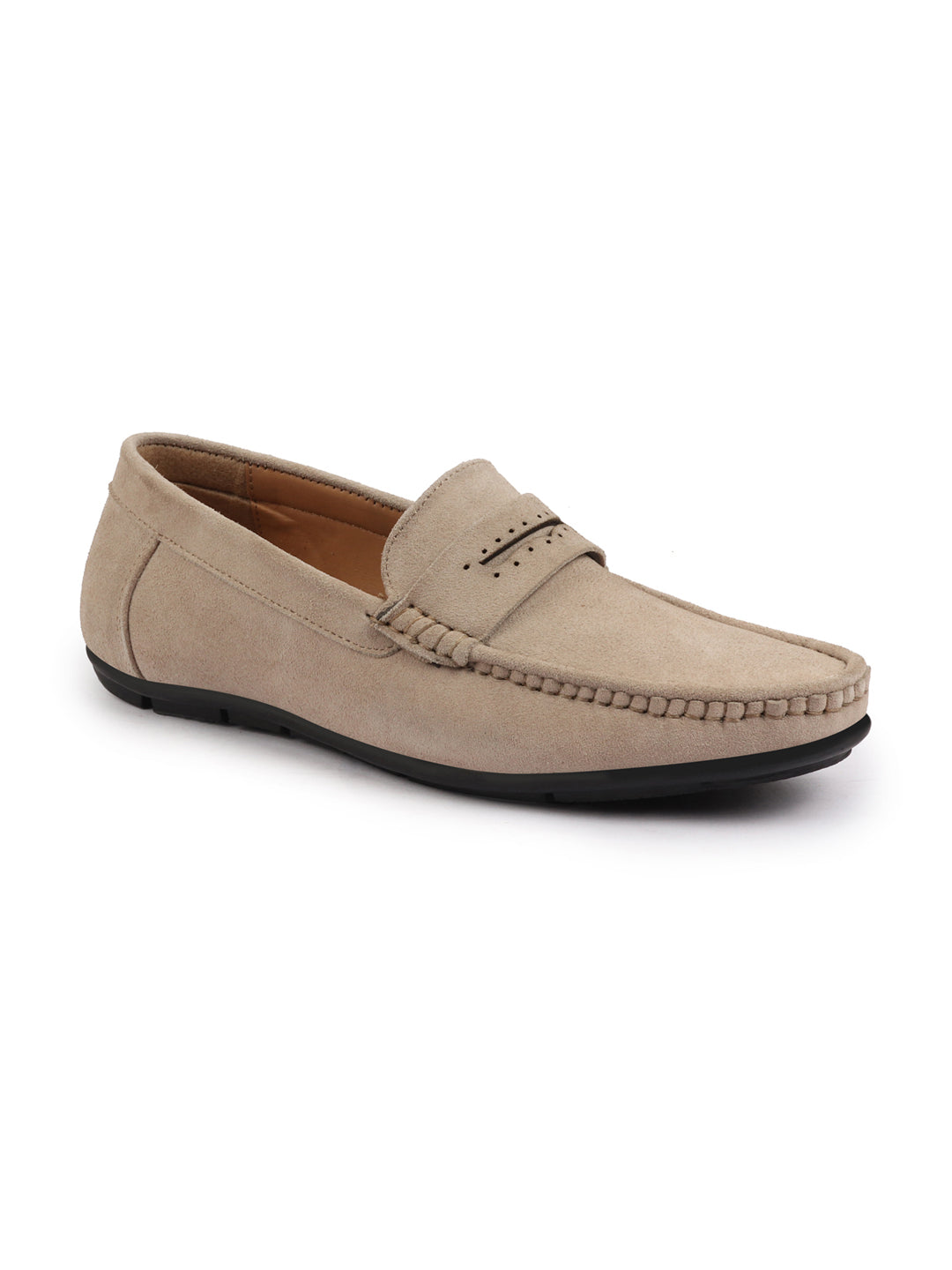 Shop Men's Leather Side Stitched Slip On Driving Loafer