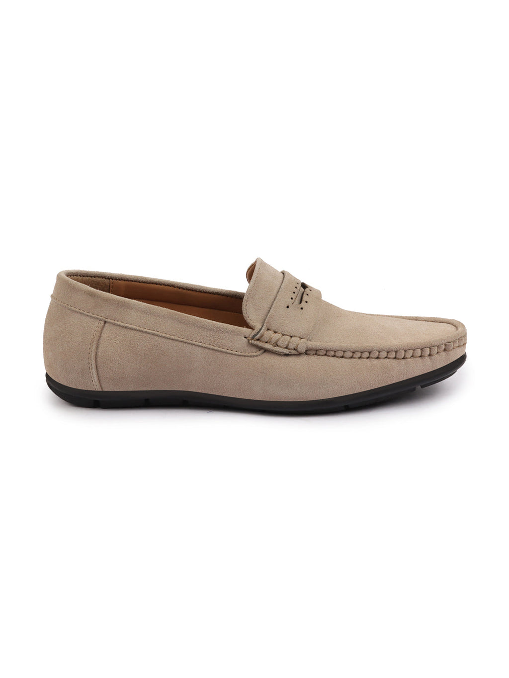 Shop Men Camel Suede Leather Side Stitched Slip On Driving Loafer|Party Loafer|Moccasin For Wedding Party Online.