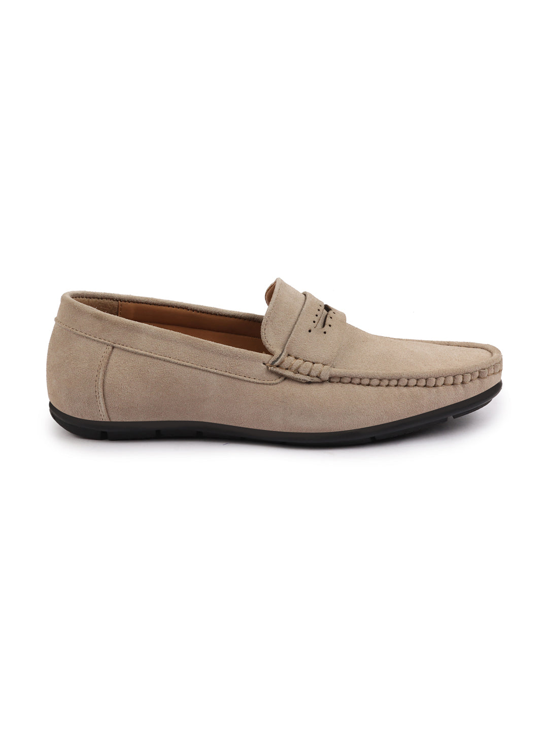 Shop Men Camel Suede Leather Side Stitched Slip On Driving Loafer|Party Loafer|Moccasin For Wedding Party Online.