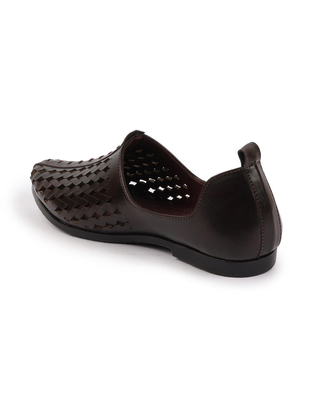 Shop Men Black Laser Cut Ethnic Punjabi Jalsa Jutti Mojari|Kolhapuri Breathable Jutti For Party|Wedding|Festival Online.