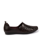 Shop Men Black Laser Cut Ethnic Punjabi Jalsa Jutti Mojari|Kolhapuri Breathable Jutti For Party|Wedding|Festival Online.