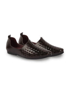 Shop Men Black Laser Cut Ethnic Punjabi Jalsa Jutti Mojari|Kolhapuri Breathable Jutti For Party|Wedding|Festival Online.