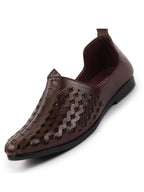 Shop Men Brown Laser Cut Ethnic Punjabi Jalsa Jutti Mojari|Kolhapuri Breathable Jutti For Party|Wedding|Festival Online.