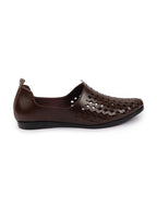 Shop Men Brown Laser Cut Ethnic Punjabi Jalsa Jutti Mojari|Kolhapuri Breathable Jutti For Party|Wedding|Festival Online.