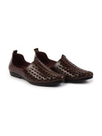 Shop Men Brown Laser Cut Ethnic Punjabi Jalsa Jutti Mojari|Kolhapuri Breathable Jutti For Party|Wedding|Festival Online.