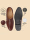 Men Formal Tan Peshawari Front Open Leather Slip On Shoes