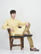 Men Formal Tan Peshawari Front Open Leather Slip On Shoes