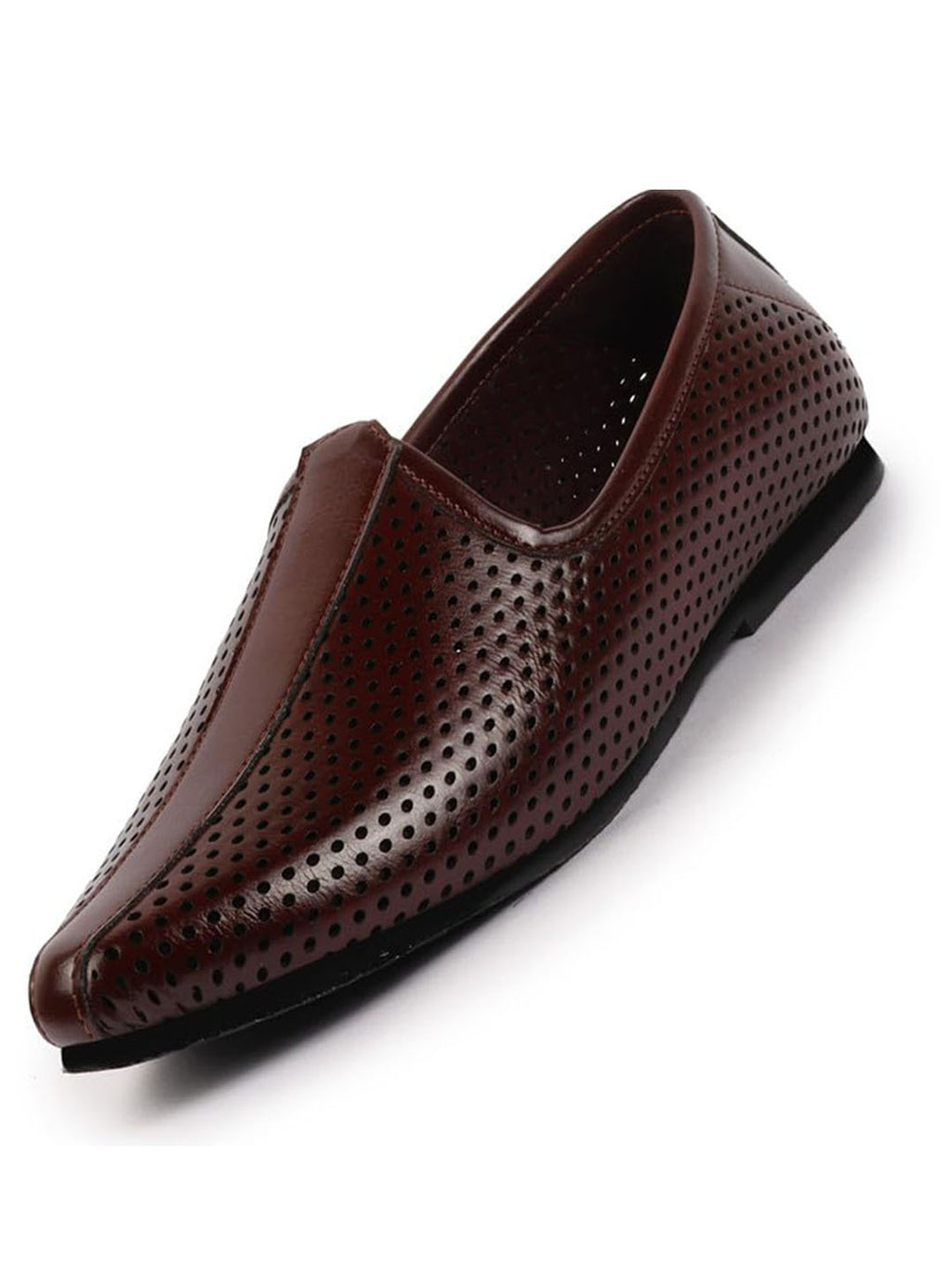 Shop Men Cherry Traditional Laser Cut Ethnic Breathable Jalsa Jutti Mojari For Party|Wedding|Festival Online.