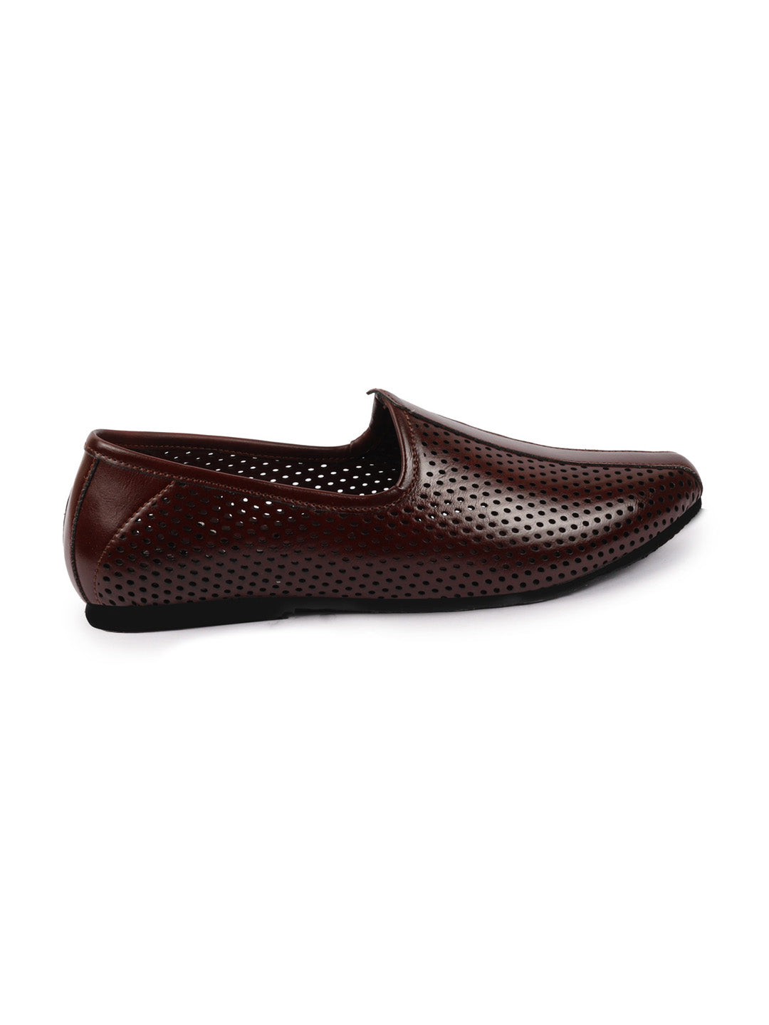 Shop Men Cherry Traditional Laser Cut Ethnic Breathable Jalsa Jutti Mojari For Party|Wedding|Festival Online.