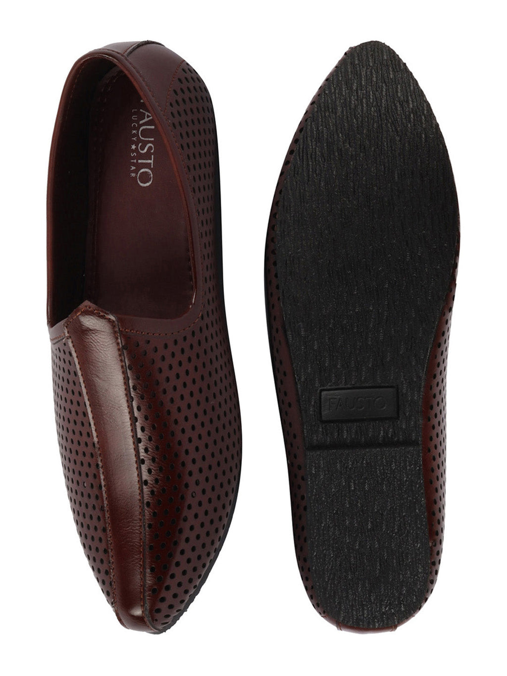 Shop Men Cherry Traditional Laser Cut Ethnic Breathable Jalsa Jutti Mojari For Party|Wedding|Festival Online.