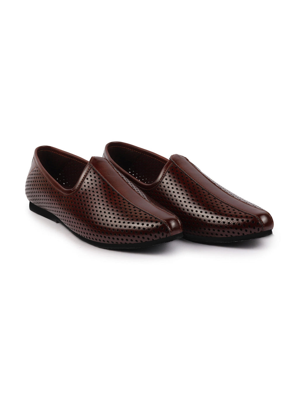 Shop Men Cherry Traditional Laser Cut Ethnic Breathable Jalsa Jutti Mojari For Party|Wedding|Festival Online.