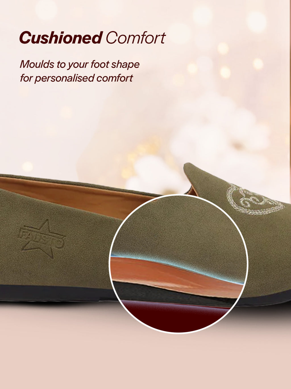 Shop Men Olive Traditional Ethnic Embroidered Design Velvet Slip On Juttis & Mojaris For Party|Wedding|Festival Online.