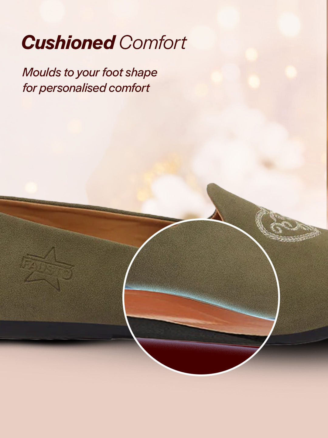 Shop Men Olive Traditional Ethnic Embroidered Design Velvet Slip On Juttis & Mojaris For Party|Wedding|Festival Online.