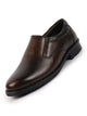 Men Tan Genuine Burnish Leather Formal Dress Slip On Shoes With Memory Cushion Footbed For Office|Work|Loafer|Half Shoes|Cut Shoe