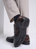 Men Brown Genuine Burnish Leather Formal Lace Up Derby Shoes For Office|Work