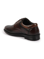 Shop Men Tan Genuine Burnish Leather Formal Lace Up Derby Shoes For Office|Work Online.